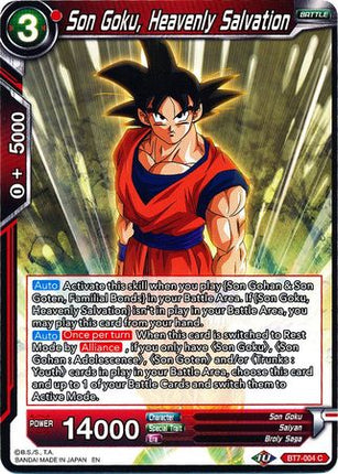Son Goku, Heavenly Salvation (BT7-004) [Assault of the Saiyans]