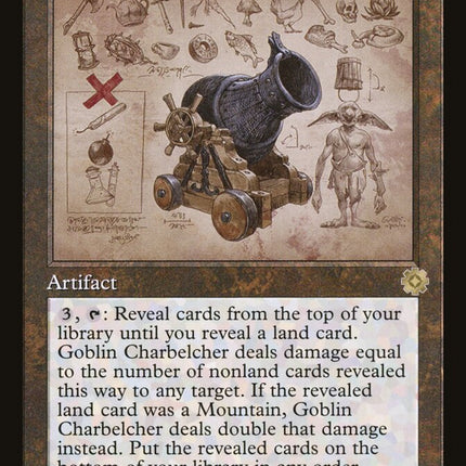 schematic mtg cards Goblin Charbelcher (Retro Schematic) [The Brothers' War Retro Artifact –  TokenMTG