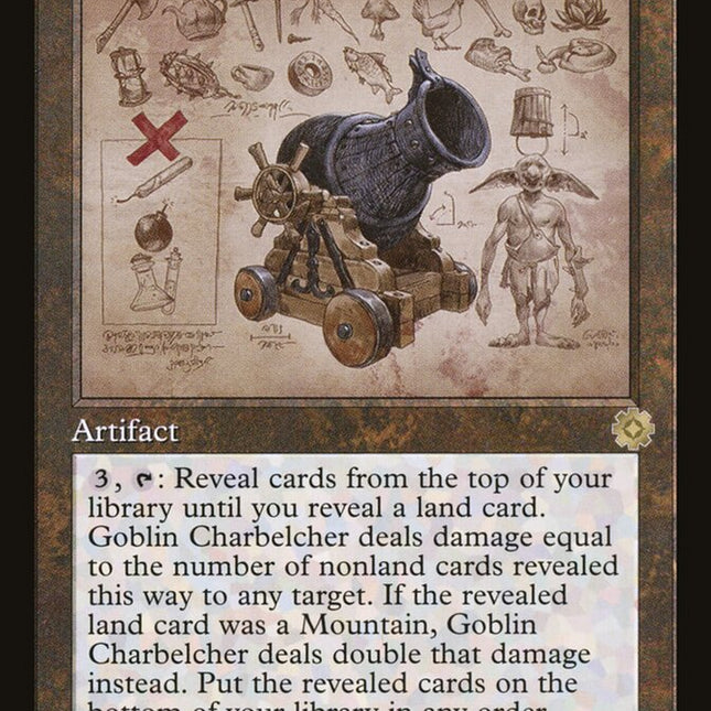 mtg schematic cards Goblin Charbelcher (Retro Schematic) [The Brothers' War Retro Artifact –  TokenMTG