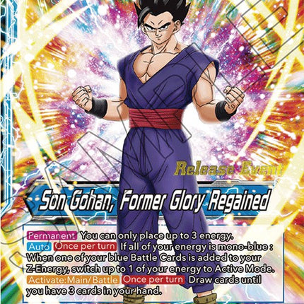 Son Gohan // Son Gohan, Former Glory Regained (Fighter's Ambition Holiday Pack) (BT19-034) [Tournament Promotion Cards]