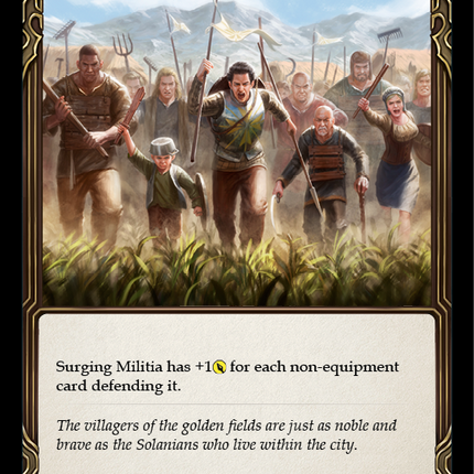 Surging Militia (Red) [U-MON287-RF] (Monarch Unlimited)  Unlimited Rainbow Foil