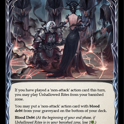 Unhallowed Rites (Blue) [MON161-RF] (Monarch)  1st Edition Rainbow Foil