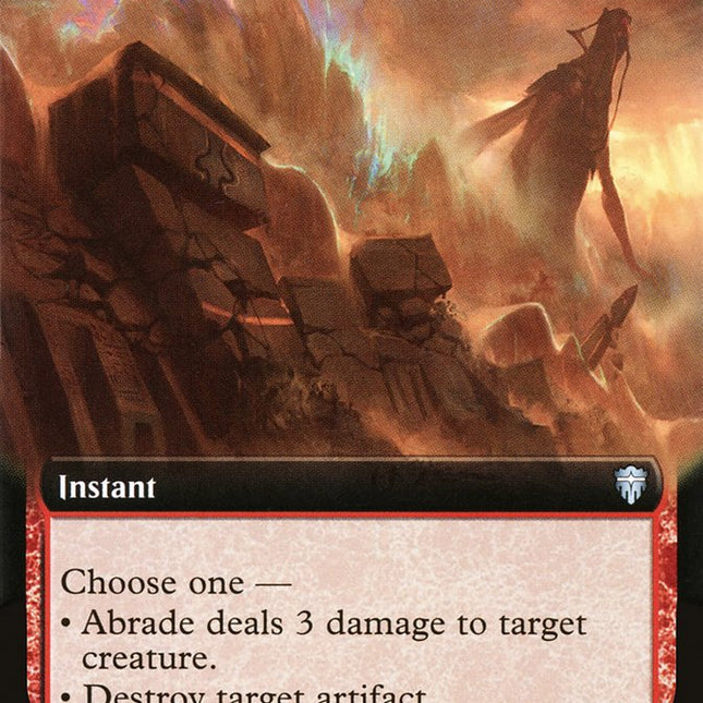 Abrade (Extended Art) [Commander Legends]