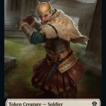 Soldier // Jaya, Fiery Negotiator Emblem Double-Sided Token [Dominaria United Tokens]