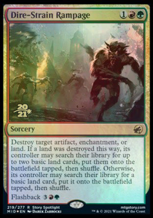 Dire-Strain Rampage [Innistrad: Midnight Hunt Prerelease Promos] – TokenMTG