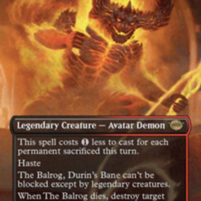 The Balrog, Durin's Bane (Borderless Alternate Art) [The Lord of the R –  TokenMTG