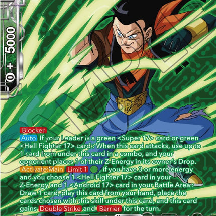 Super 17, Hell's Avenger (Silver Foil) (BT20-074) [Power Absorbed]
