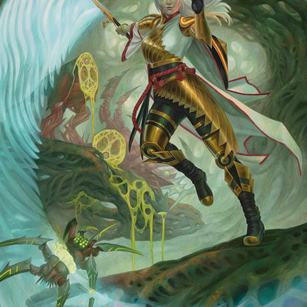 The Eternal Wanderer Art Card (Gold-Stamped Signature) [Phyrexia: All TokenMTG The Eternal Wanderer Art Card (Gold-Stamped Signature) [Phyrexia: All TokenMTG