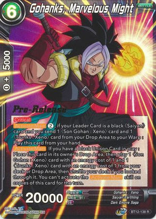Gohanks, Marvelous Might (BT12-138) [Vicious Rejuvenation Prerelease Promos]