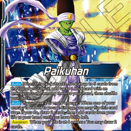 Paikuhan // Paikuhan, West Galaxy Warrior (BT18-031) [Dawn of the Z-Legends Prerelease Promos]