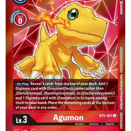 Agumon [BT5-007] (Event Pack 2) [Battle of Omni]