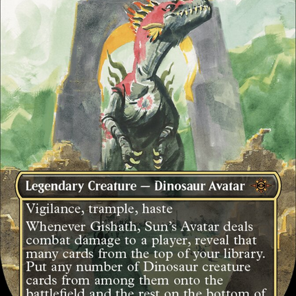 Gishath, Sun's Avatar (Borderless) [The Lost Caverns of Ixalan]