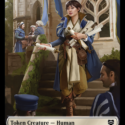 Human (04) // Human Soldier (02) Double-Sided Token [The Lord of the Rings: Tales of Middle-Earth Commander Tokens]