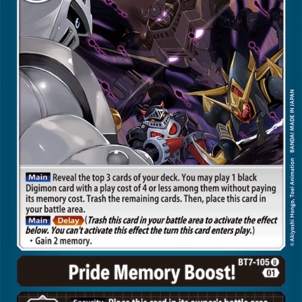 Pride Memory Boost! [BT7-105] [Next Adventure]