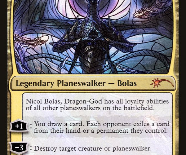 mtg all nicol bolas cards Nicol Bolas, Dragon-God (Stained Glass) [Secret Lair Drop Promos] – TokenMTG