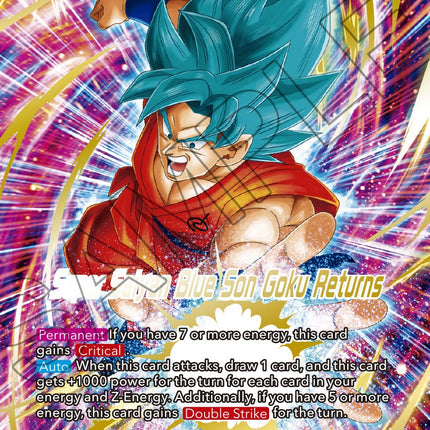 Son Goku // Super Saiyan Blue Son Goku Returns (Gold-Stamped) (P-399) [Promotion Cards]
