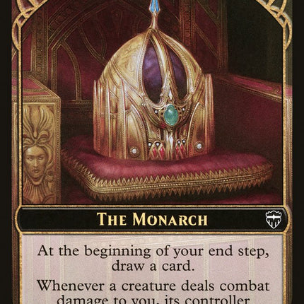 The Monarch // Treasure Double-Sided Token [Commander Legends Tokens]