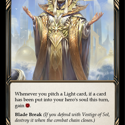 Vestige of Sol [U-MON060-RF] (Monarch Unlimited)  Unlimited Rainbow Foil