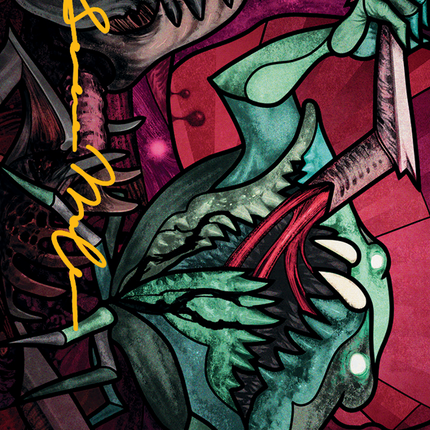 Yargle, Glutton of Urborg Art Card (Gold-Stamped Signature) [March of the Machine Art Series]