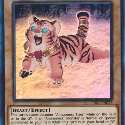 Amazoness Baby Tiger (Green) [LDS1-EN023] Ultra Rare