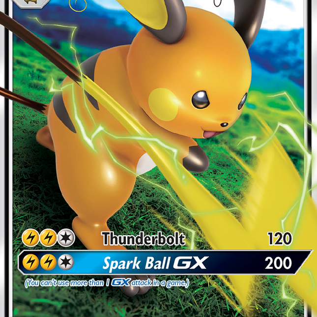 Raichu GX (20/68) [Sun & Moon: Hidden Fates]