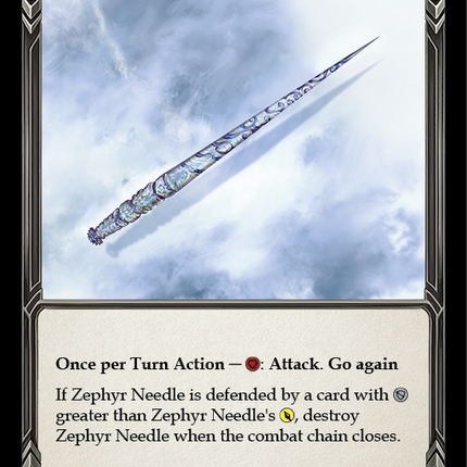 Zephyr Needle [CRU052] (Crucible of War)  1st Edition Normal