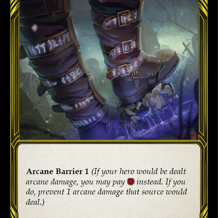 Nullrune Boots (Golden) [FAB071] (Promo)  Cold Foil