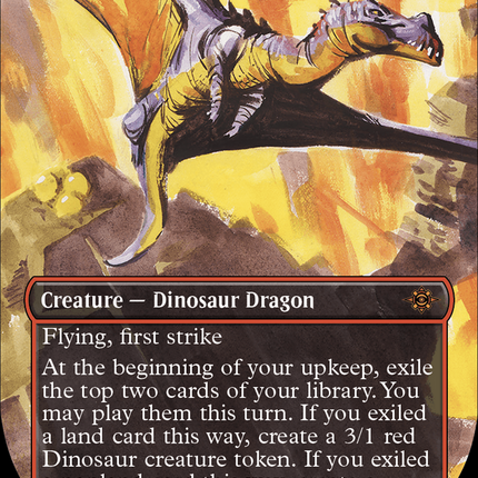 Bonehoard Dracosaur (Borderless) [The Lost Caverns of Ixalan]