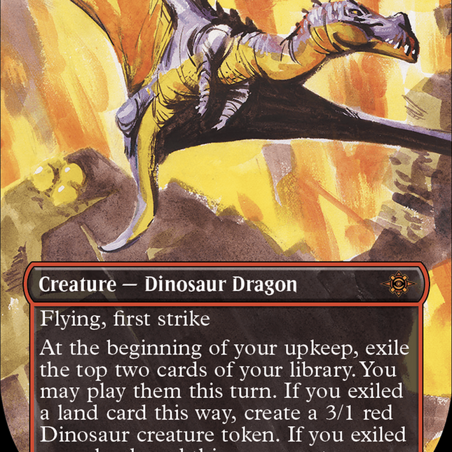 Bonehoard Dracosaur (Borderless) [The Lost Caverns of Ixalan]