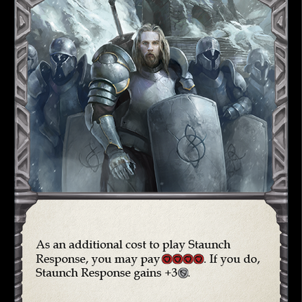Staunch Response (Blue) [BVO020-R] (Bravo Hero Deck)  1st Edition Normal