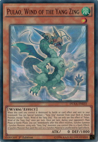 Pulao, Wind of the Yang Zing [DUEA-EN031] Super Rare – TokenMTG
