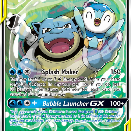 Blastoise & Piplup GX (215/236) [Sun & Moon: Cosmic Eclipse]