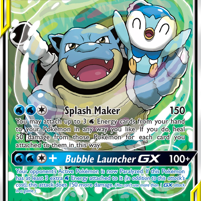 Blastoise & Piplup GX (215/236) [Sun & Moon: Cosmic Eclipse]