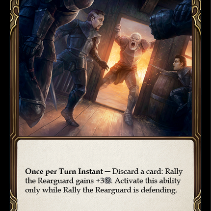Rally the Rearguard (Blue) [MON283-RF] (Monarch)  1st Edition Rainbow Foil