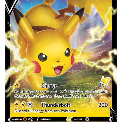 Pikachu V (043/185) (Pikachu Stamp #60) [Battle Academy 2022]