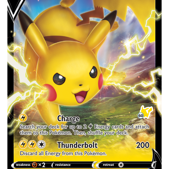 Pikachu V (043/185) (Pikachu Stamp #60) [Battle Academy 2022]