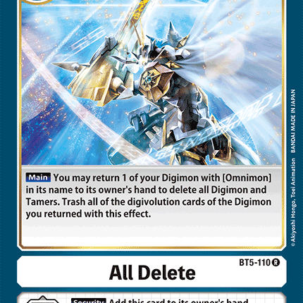 All Delete [BT5-110] [Battle of Omni]