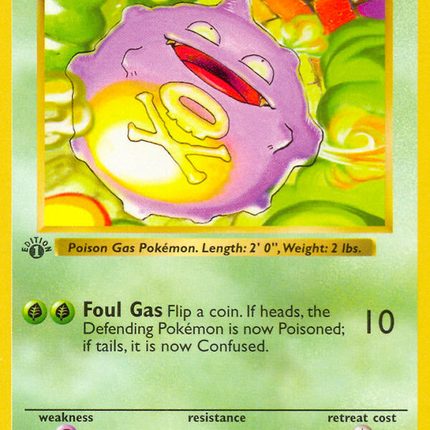 Koffing (51/102) (Shadowless) [Base Set 1st Edition]