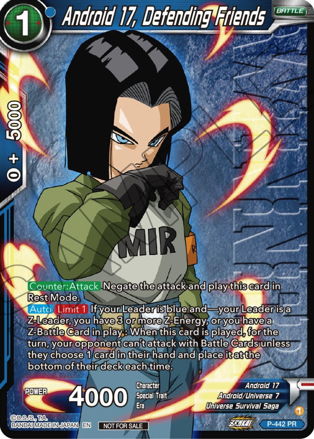 Android 17, Defending Friends (Winner) (P-442) [Tournament Promotion C –  TokenMTG
