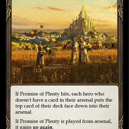 Promise of Plenty (Blue) [CRU185] (Crucible of War)  1st Edition Normal