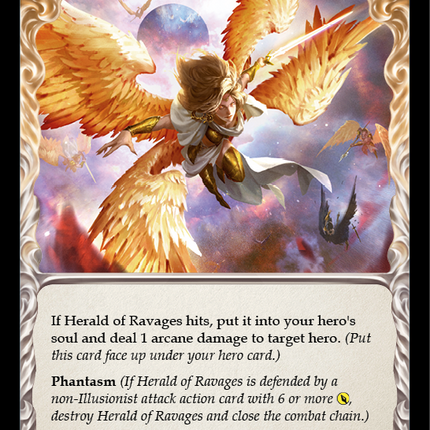 Herald of Ravages (Red) [MON017-RF] (Monarch)  1st Edition Rainbow Foil