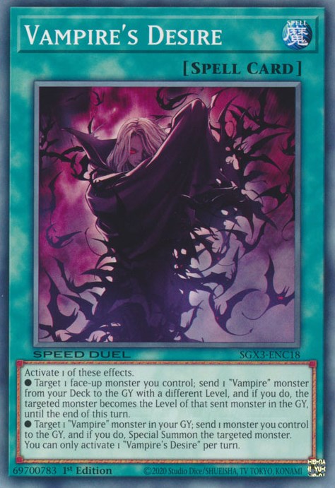 Vampire's Desire [SGX3-ENC18] Common – TokenMTG