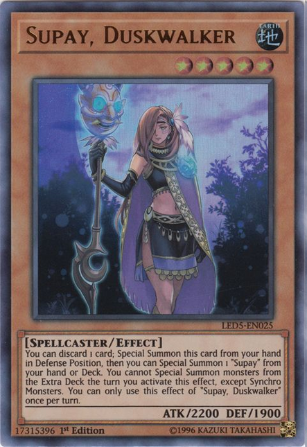 yugioh supay deck LDS3-EN047 - - Common may be 1st or Unlimited Edition Yugioh! Supay LDS3-EN047 Common 1st