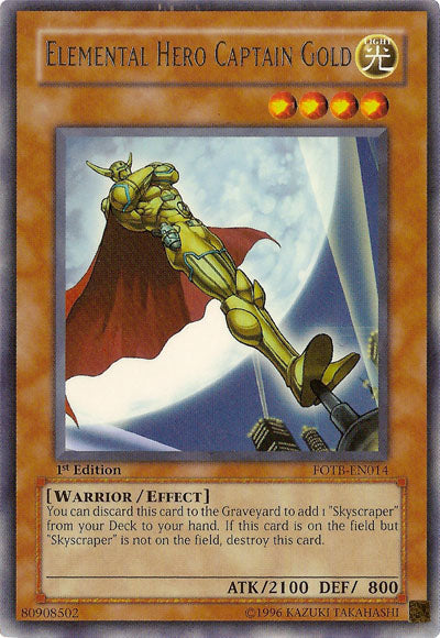Elemental Hero Captain Gold [FOTB-EN014] Ultra Rare – TokenMTG