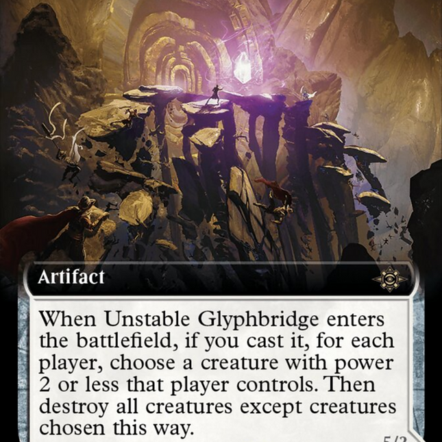 Unstable Glyphbridge // Sandswirl Wanderglyph (Extended Art) [The Lost Caverns of Ixalan]