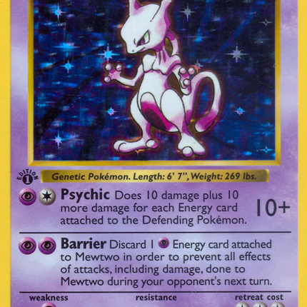 mewtwo holographic card 1999 Pokemon Mewtwo 1st Edition 1999 Base Set Slabbed Graded card proxy replica fan art