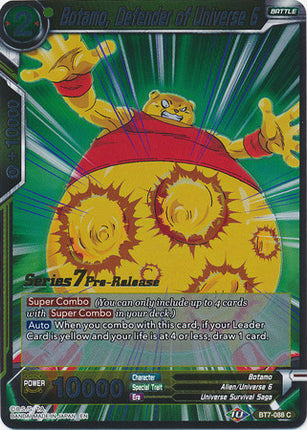 Botamo, Defender of Universe 6 (BT7-088_PR) [Assault of the Saiyans Prerelease Promos]