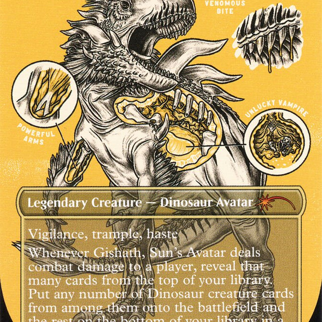 Gishath, Sun's Avatar (Borderless Foil Etched) [Secret Lair Drop Series]
