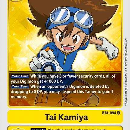 Tai Kamiya [BT4-094] [Great Legend]