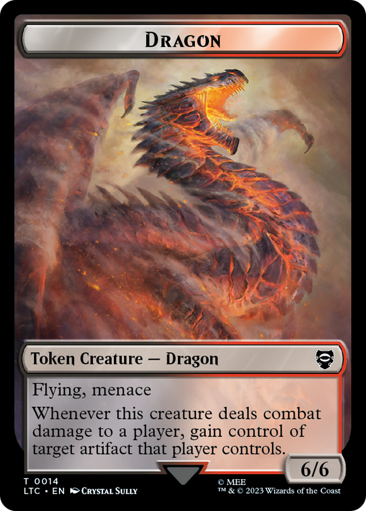 mtg wraith cards Dragon // Wraith Double-Sided Token [The Lord of the Rings: Tales of M –  TokenMTG